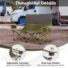 Oversized Camping Chair Folding Loveseat Camping Couch with Cup Holders & Thick Padding